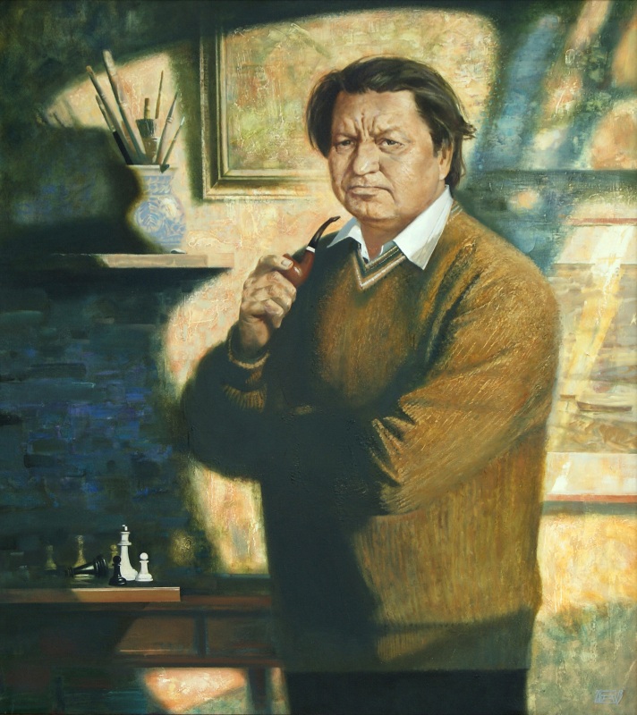 Портрет П.Г.Кипарисова. Игра в шахматы. Х. ...