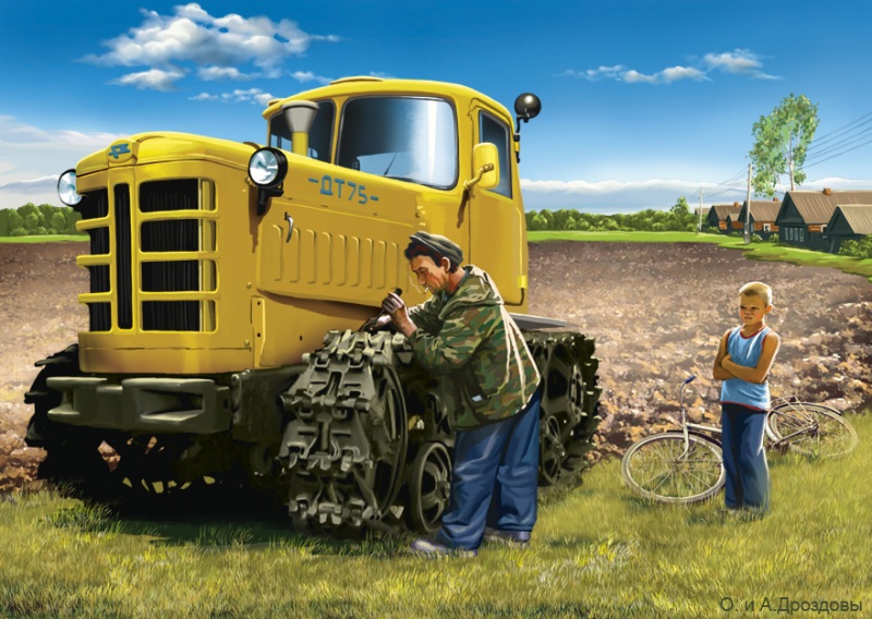 Ремонт трактора в поле