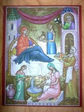А. Копанёва. Икона "Рождество Богородицы".