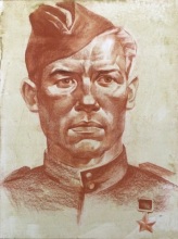 Портрет героя Советского Союза Михаила Егорова 