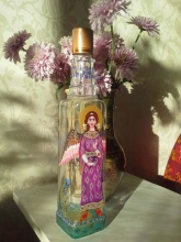 Подарочная бутылка для святой воды \"С Днём Ангела!\"